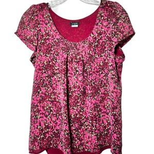 JCrew Silk Short Sleeve Top Blouse Floral